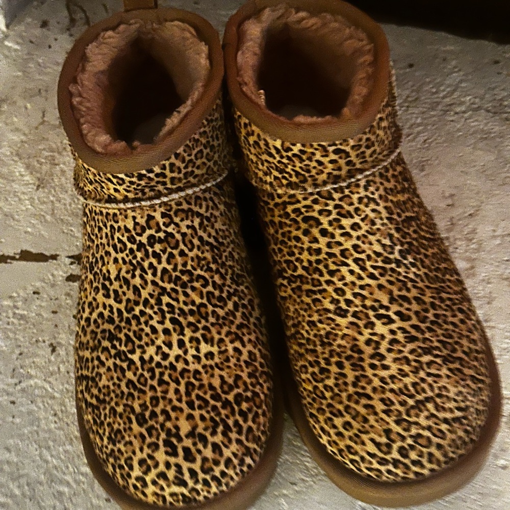 UGG Leopard Print Ankle Boots